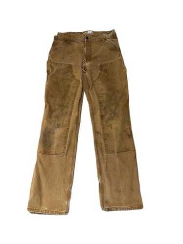 【USA製】Carhartt Double knee MOS 32×32 Carhartt Double Knee Pants Size 32x32 Brown Distressed Jeans
