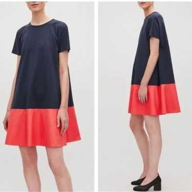 トップス cos contrast silk panel shirt CONTRAST-PANEL T-SHIRT