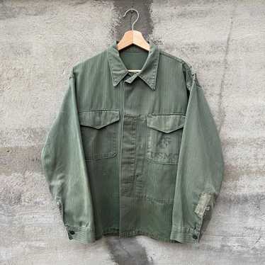 実物　40's USMC P-53 HBT ユーティリティジャケット 1953 USMC P53 HBT Utility Jacket Small Short – Salty Dog