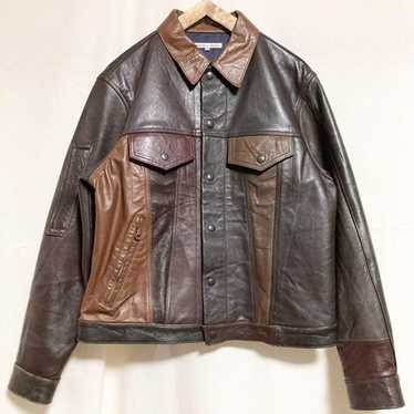 ジャケット・アウター REBUILD BY NEEDLES PATCH LEATHER JACKET Needles rebuild jacket - Gem