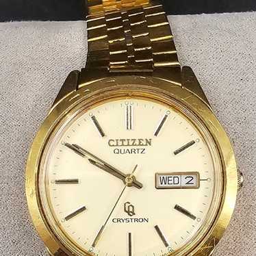 希少　CITIZEN CRYSTRON Vintage Citizen Crystron Quartz Japan Men's Watch | eBay