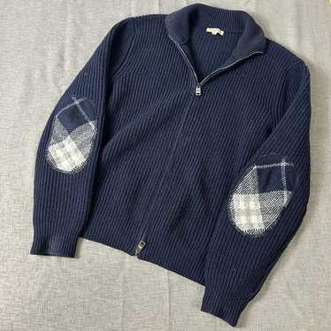 BURBERRY - 2　BURBERRY LONDON　ライトブルーのリブニットアンサンブル ▽▽ BURBERRY LONDON バーバリーロンドン リバーシブル 中綿