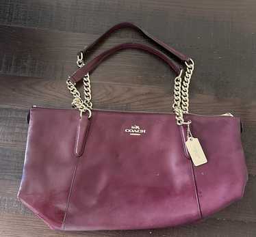 COACH バーガンディ トートバッグ Burgundy coach tote handbag - Gem