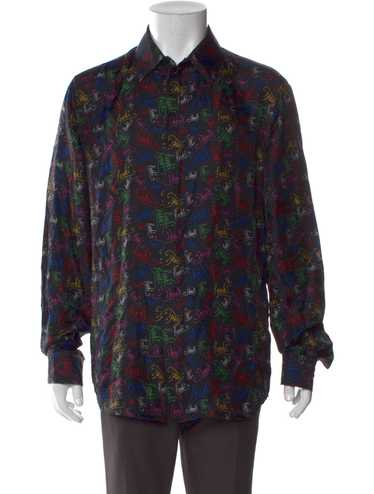 〈 FENDI 〉Vintage Silk Pattern Shirt ＊ FENDI 〉Vintage Silk Pattern Shirt ＊
