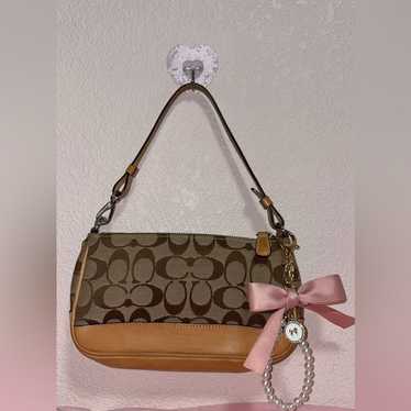バッグ Coach Optic Signature Hook Demi Pouch Coach signature demi pouch - Gem