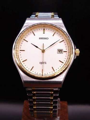 SEIKO  sprit  5p32  地味にカッコイイ 金文字盤 金属バンド Seiko spirit 5p32 6b30 - Gem