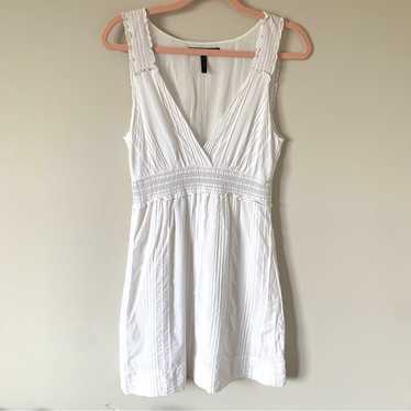 Bcbg Maxazria White Silk Seersucker Sleeveless Min