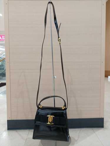 FERRAGAMO 2WAYハンドバッグ レザー 21 8297 【ランク：A】 FERRAGAMO 21 8297 2WAY Tote handbag Handbag leather Black
