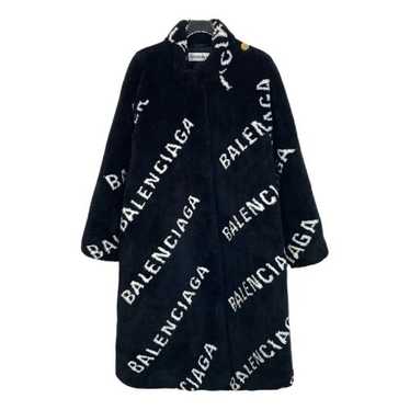 ジャケット・アウター BALENCIAGA fur coat navy F Balenciaga faux-fur Jacket | Black | FARFETCH