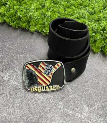 85 DSQUARED2 VITELLO VINTAGE 黒　ベルト Dsquared2 Vintage Plaque Belt Black at CareOfCarl.com