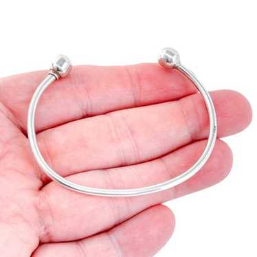 アクセサリー Italy 925 balls cuff bangle Italian Large Men's Vintage Stamped 925 Sterling Silver