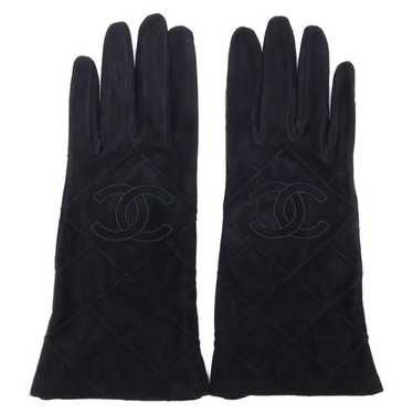 CHANELグローブ Chanel Fur-Trimmed Quilted Gloves - Black Winter Accessories