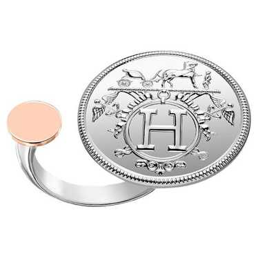 HERMES 上品 リング シルバー コイン型 chevaliere Ex-Libris PM Hermes Ring Exlibris Chevalier PM | 東京銀座のヴィンテージ