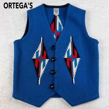 ORTEGA’S VEST 36 Ortega Chimayo Hand Woven Pointed Front Vest – BROGUE