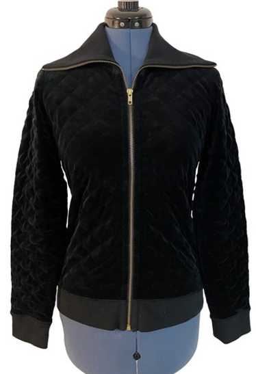 Burberry★素敵！Women's Black Velvet 1 Button Jacket Burberry Quilted Velvet Trim Jacket | Neiman Marcus