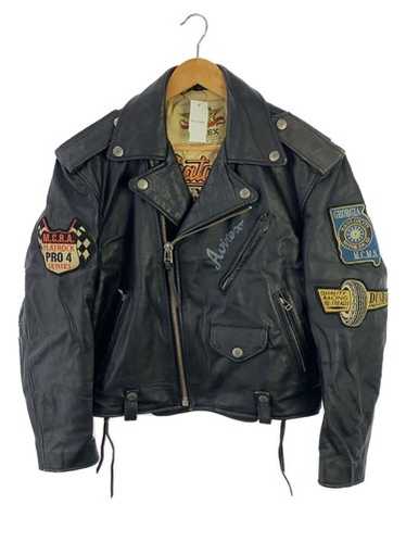 【USED】Cow Skin Double Riders Jacket CHRISTIAN DADA RIDERS JACKET DOUBLE 44 COW LEATHER Black