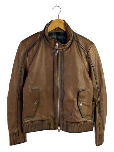S Lamb Leather Single Rider Jacket - Gem