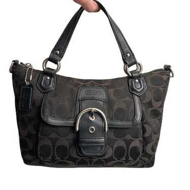 美品Coach Mini Signature Soho Shoulder Bag Soho Signature Jacquard Top Handle Shoulder Bag