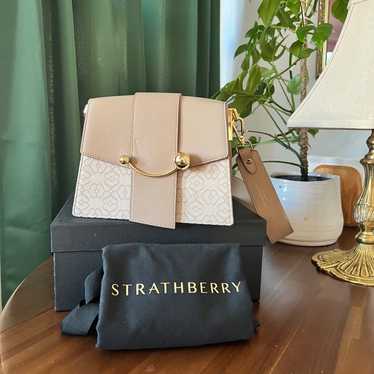 バッグ strathberry mini crescent Strathberry - Mini Crescent - Leather Mini Shoulder Bag - Beige