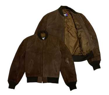 ジャケット・アウター 80s Schott suede leather bomber jkt Schott 80s Suede Leather Bomber Jacket MA-1 Style Vintage