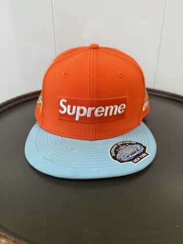 帽子 Supreme Box Logo Mesh Back New EraOrange Supreme Box Logo Mesh Back New Era (SS23) - $50