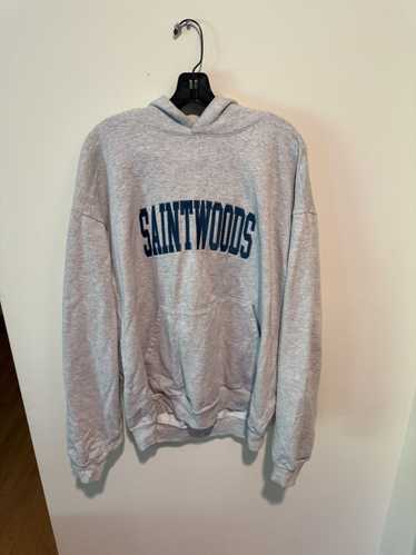【関税込み】Saintwoods グレー ロゴ刺繍 フーディ Saintwoods Gray Embroidered Hoodie In Black | ModeSens