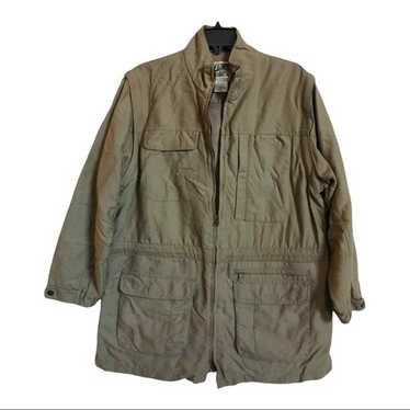90s 00s TRAVELSMITH フェイクヌバック サファリジャケット L Travelsmith khaki safari jacket - Gem