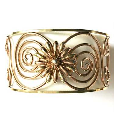 [VINTAGE HOLLYWOOD] 14K Gold☆Daisy Bracelet 14k Real Gold Daisy Bracelet, Gold Chain Bracelet, Gold