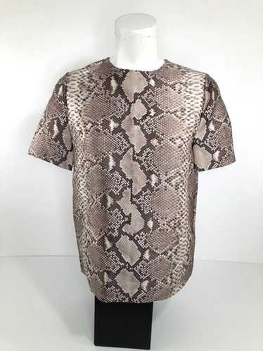 TORY BURCH - Python Snake Pattern SILK / WOOL BLE… - image 1