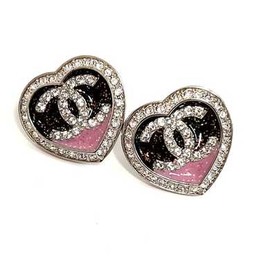 【控えめに光るCCロゴが可愛い♡】CHANEL メリージェーン Chanel pink rhinestone heart - Gem