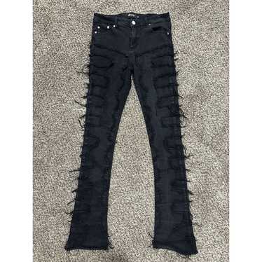 パンツ GUAPI ALL BLACK SUPER STACKED DENIM 30 GUAPI ALL BLACK SUPER STACKED DENIM – BLUE CITY NYC