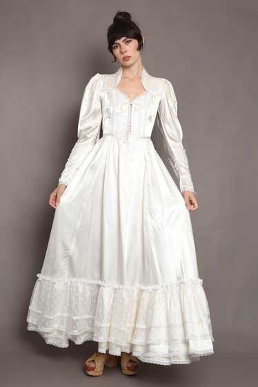 70s GUNNE SAX dress XS S / 1970s Gunne Sax weddin… - image 1