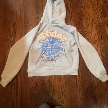 sp5der 水色 確実正規品 Sp5der Hoodie Sky Blue Real Vs Fake | TikTok