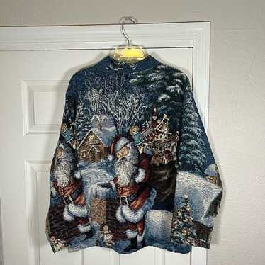 90s USA製　SUGAR STREET WEAVERS 総柄 クリスマス Sugar street weavers santa - Gem