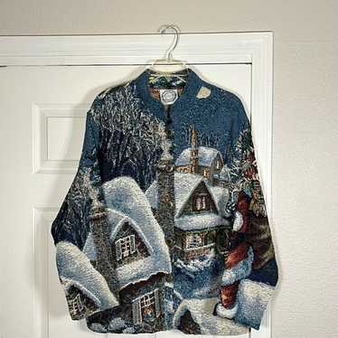 90s USA製　SUGAR STREET WEAVERS 総柄 クリスマス Sugar street weavers santa - Gem