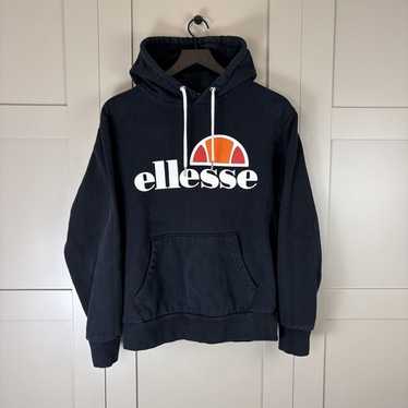 ellesse フーディージャケット Ellesse 80s Colorblock 1/4 Zip Hooded Fleece Jacket, Size