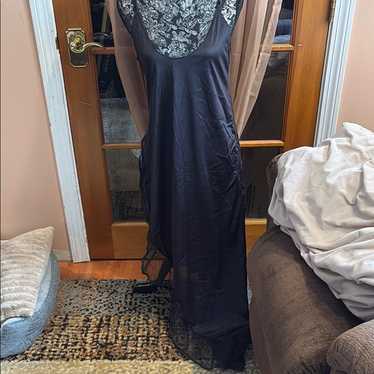 Lady Cameo Elegant Black Sheer Nightgown, L - image 1