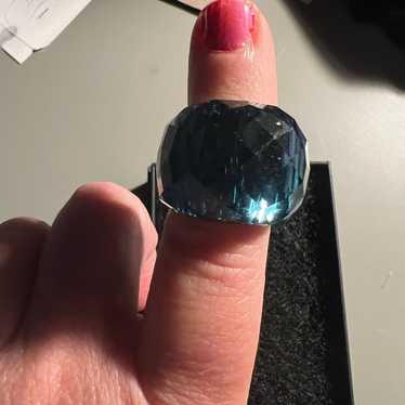 美品 SWAROVSKI GLACIER CRYSTAL RING ブルー 55 美品 SWAROVSKI GLACIER CRYSTAL RING ブルー 55