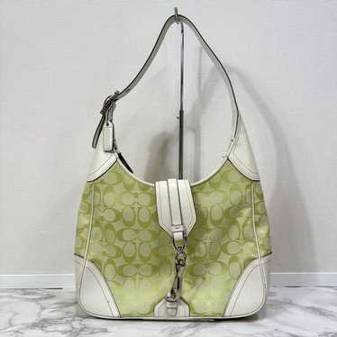 バッグ Coach Ergo Flap Shoulder Bag Green COACH Ergo Flap Shopper Leaf Green Leather Shoulder Bag | eBay
