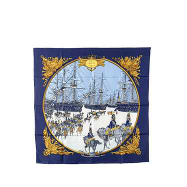 HERMES Marine et Cavalerie シルクスカーフ Hermes Marine et Cavalerie Silk Scarf (SHG-36430)