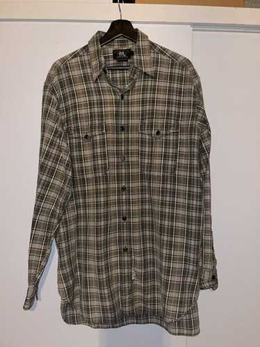 90s RRL 三つ星 Open Collar Check Shirt M RRL - M 90's RRL 三ツ星 タグ チェック ネル シャツ ラルフ