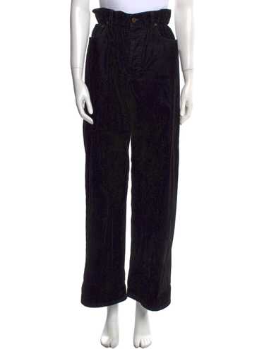 【関税&送料込】Miu Miu Dark Brown Velvet Wide-Leg Pant Logo wide-leg jeans in brown - Miu Miu | Mytheresa