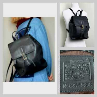 90s OLD COACH 9858 リュック　オールレザー　ブラック　黒　鞄 90s OLD COACH 9858 リュック オールレザー ブラック 黒 鞄