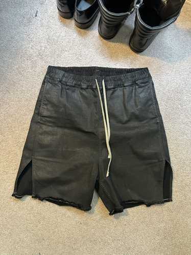 (正規店出品)RICK OWENS RP02D3316 LLP LEATHER BOXER SHORTS RICK OWENS FOG LEATHER BOXER SHORTS BLACK FW24 | DOSHABURI