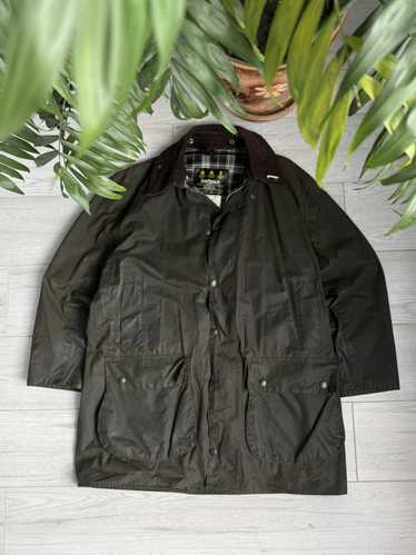 Barbour BORDER 34 England製  USED Vintage Barbour Border Jacket Wax Olive Green A200 England