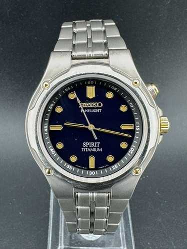 時計 SEIKO SPIRIT PANELIGHT 6L01-0010 TITAN WTS] Seiko Spirit Titanium Panelight, Frost Dial with
