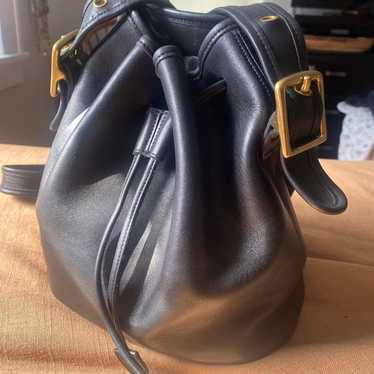 Vintage COACH Lula's Legacy Black Leather Drawstring Bucket