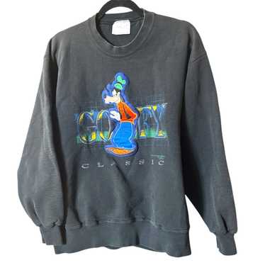 90's Disney store GOOFY スウェット　USA ヴィンテージ Vintage Disney Goofy Sweatshirt Mens Medium Gray Crewneck