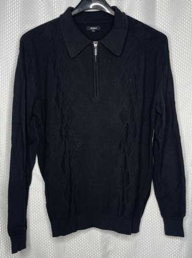 【Malbon】ゴルフウェア★Knit hybrid long-sleeved polo shirt マルボンゴルフ（Malbon Glolf）（メンズ）ゴルフウェア Murray