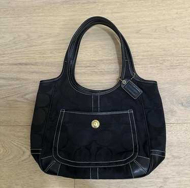 バッグ Vintage Coach Hobo Ergo Zip Black COACH Ergo Zip Hobo Leather Shoulder Bag 9025 Vintage Black